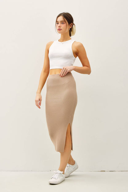 BODYCON MIDI SWEATER SKIRT