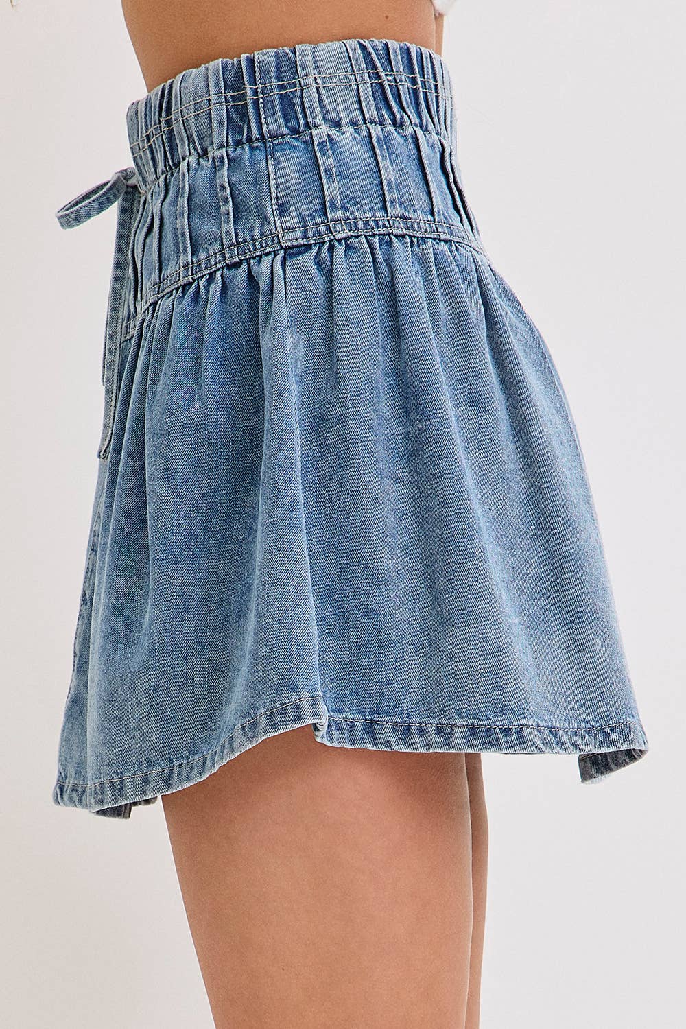 HIGH WAISTED MINI DENIM SKIRT
