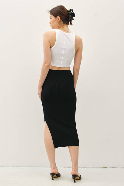 BODYCON MIDI SWEATER SKIRT