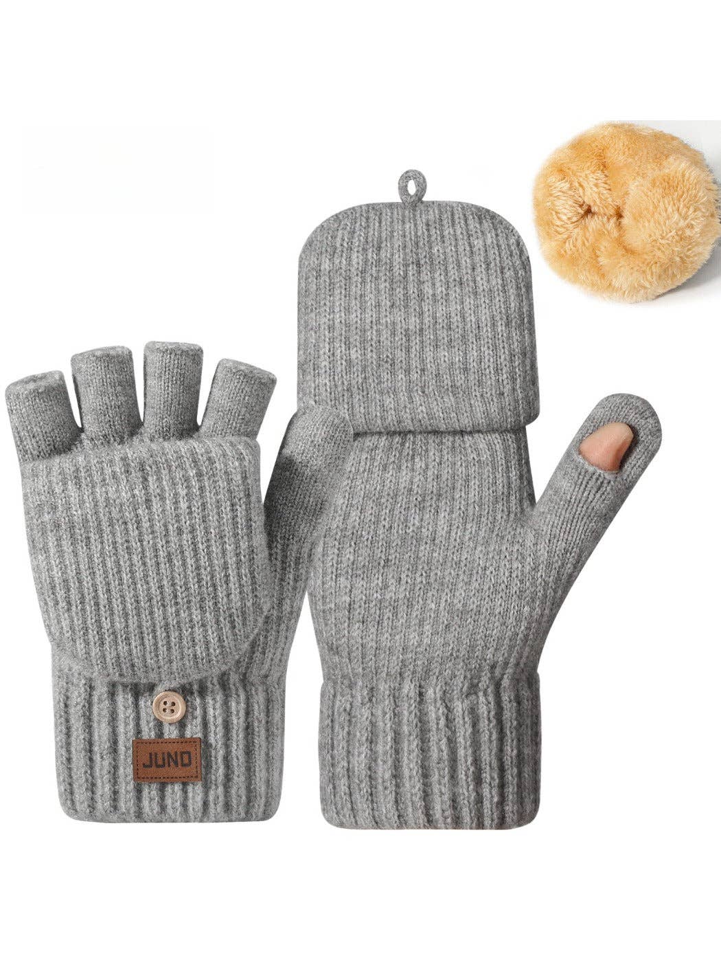 Fingerless Gloves with Mitten Flaps