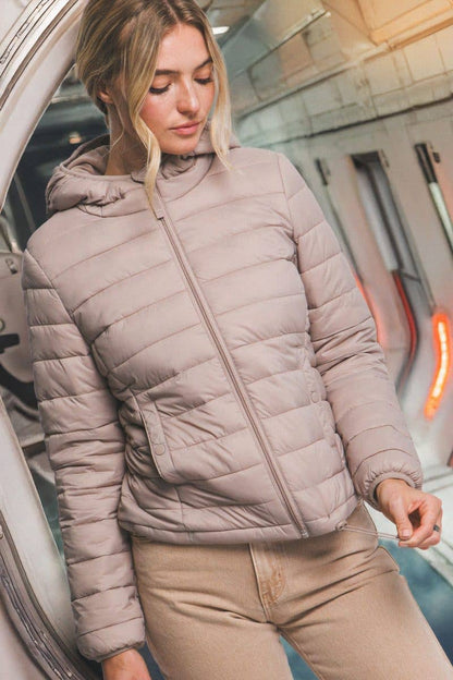 Hooded Light Puffer Jacket