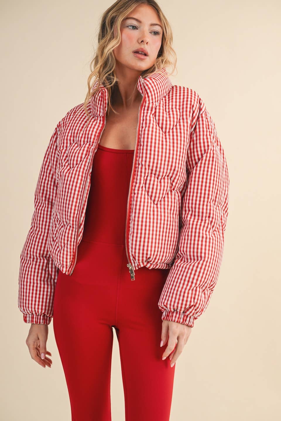 Gingham Heart Puffer