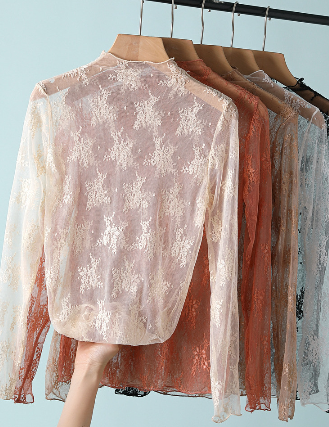 Floral Lace Sheer Layering Top