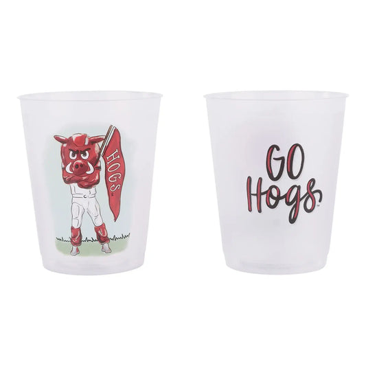 Arkansas Mascot Frosted Cups Set