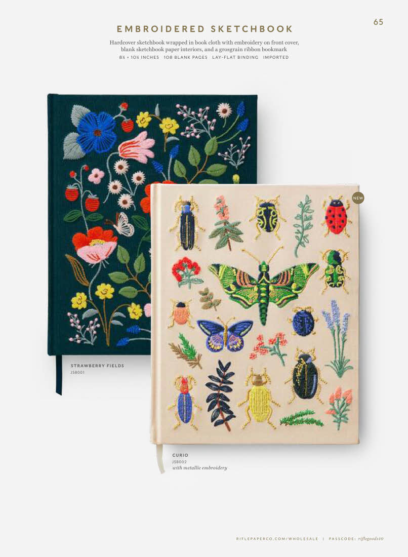 Embroidered Fabric Sketchbook/Journal