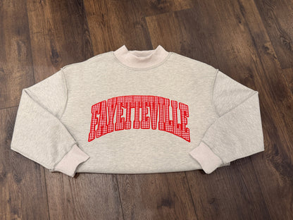 Red Gingham Fayetteville Mock-Neck