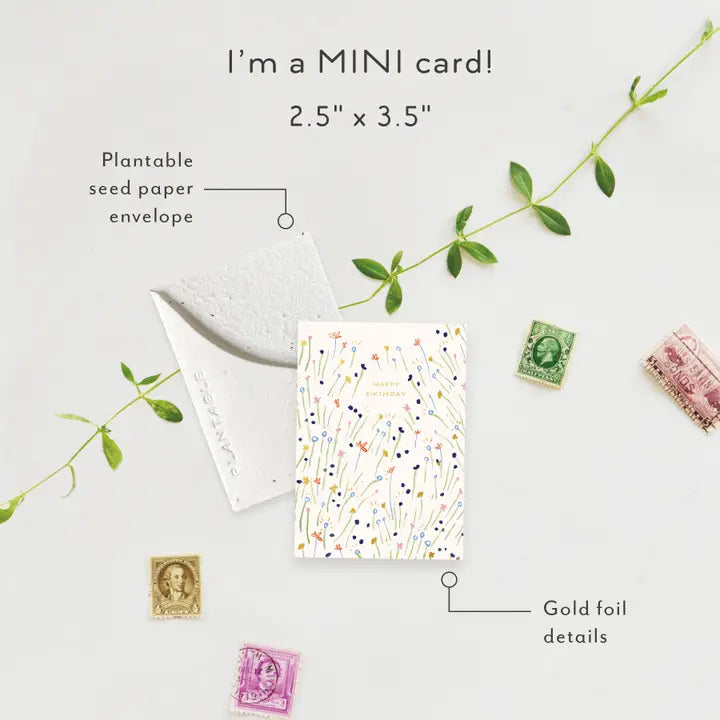 Sweetest Stems Sprout - Birthday Mini Greet Card
