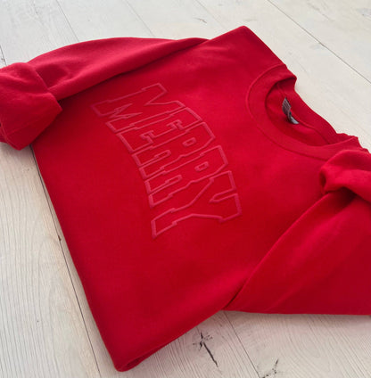 Red Merry Sweatshirt