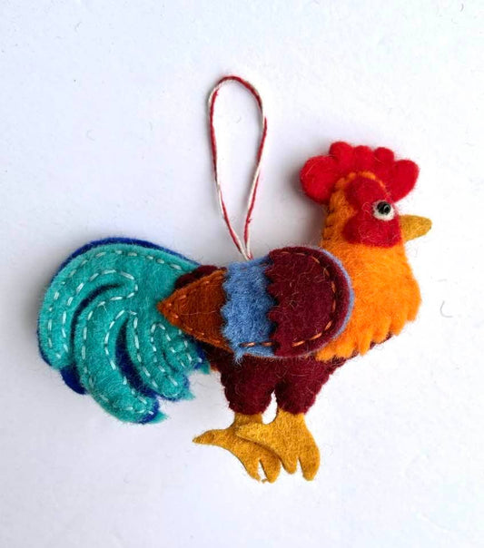 Felt Rooster Ornament
