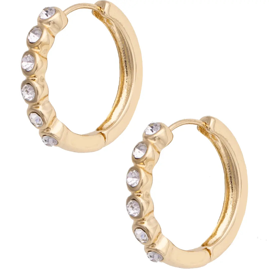 Frankie Pave Hinged Hoop Earrings