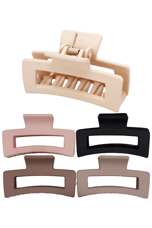 Small Block Matte Earth Tone Hair Clip