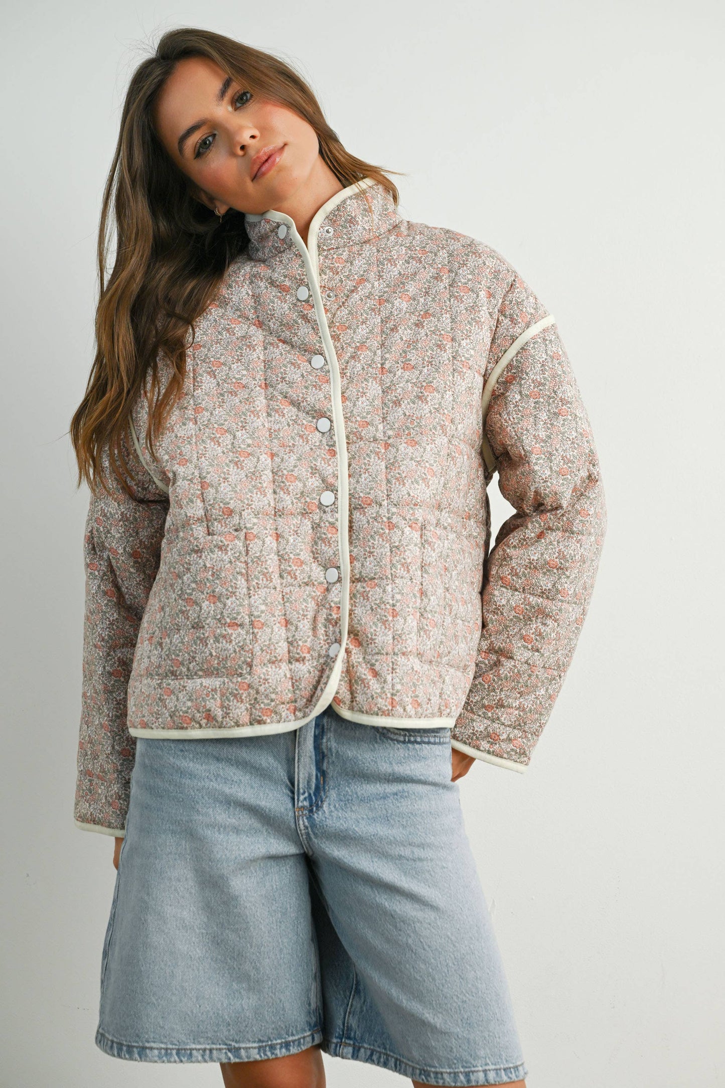 FLORAL QUILTED JACKET