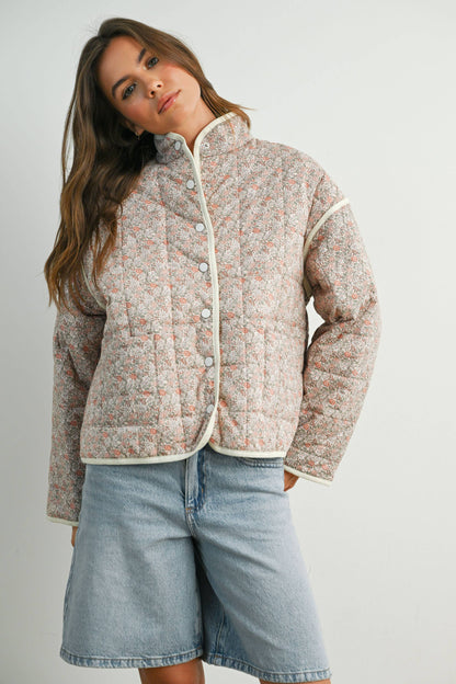 FLORAL QUILTED JACKET