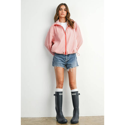 Striped Drawstring Jacket