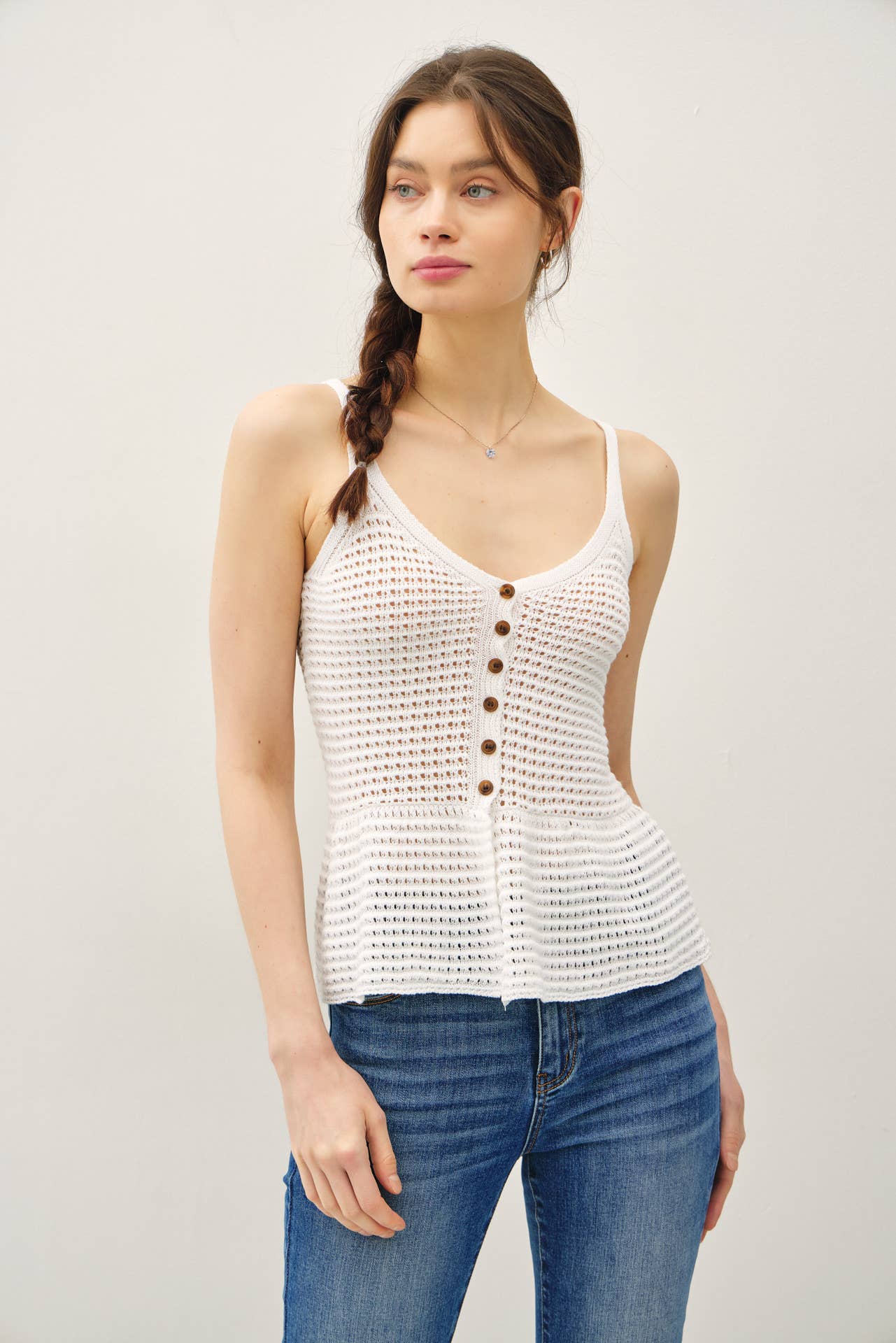 PEPLUM SWEATER TANK