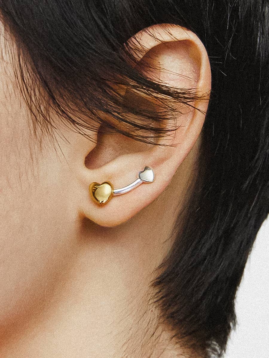 Corinne Heart Stud