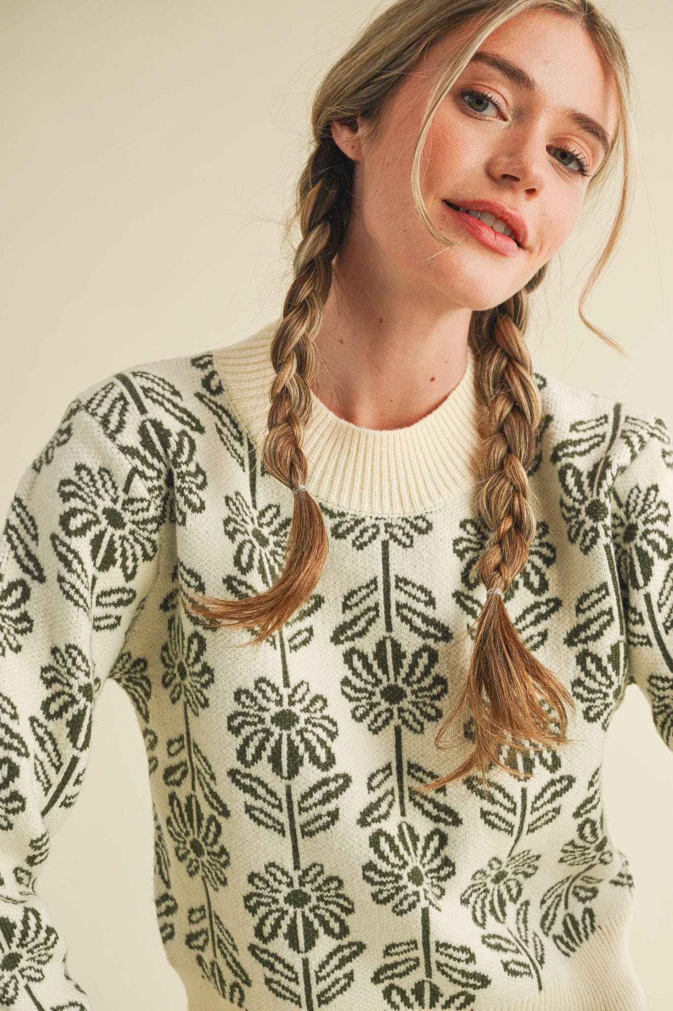 Floral Pattern Sweater