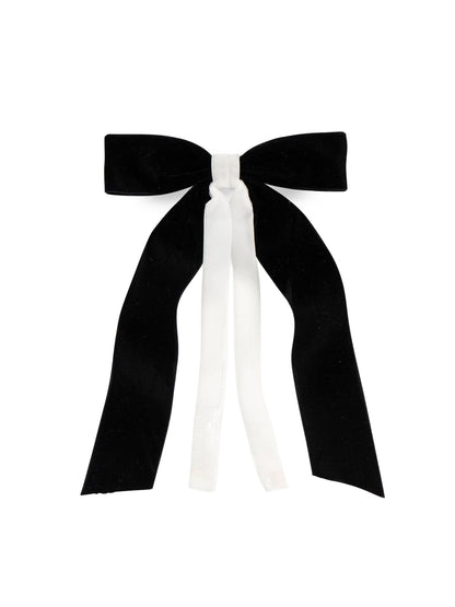 TWO-TONE VELVET BOW CLIP