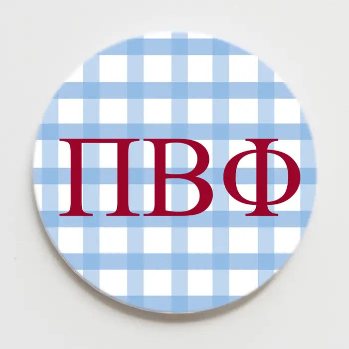 Sorority Gingham Buttons 3 inches