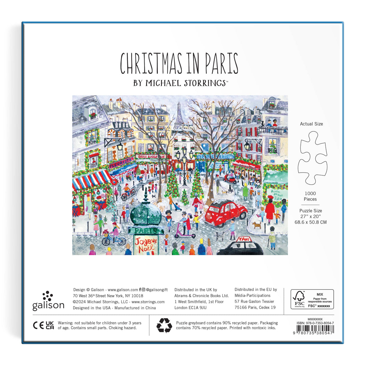 Michael Storrings Christmas in Paris 1000 Piece Foil Puzzle