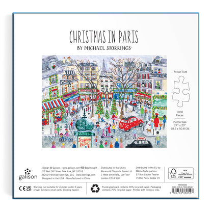Michael Storrings Christmas in Paris 1000 Piece Foil Puzzle