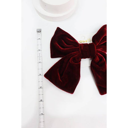 Large Velvet Bow Clip