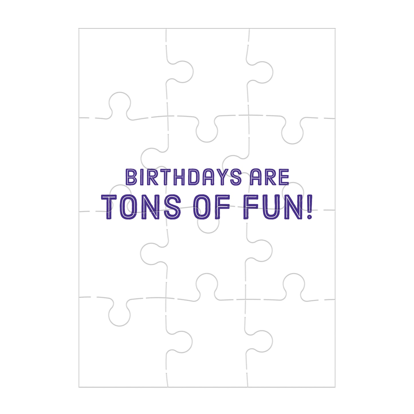 Construction Site Birthday Greeting Card Puzzle