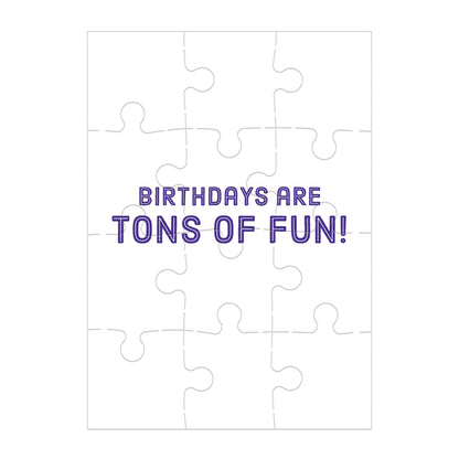 Construction Site Birthday Greeting Card Puzzle