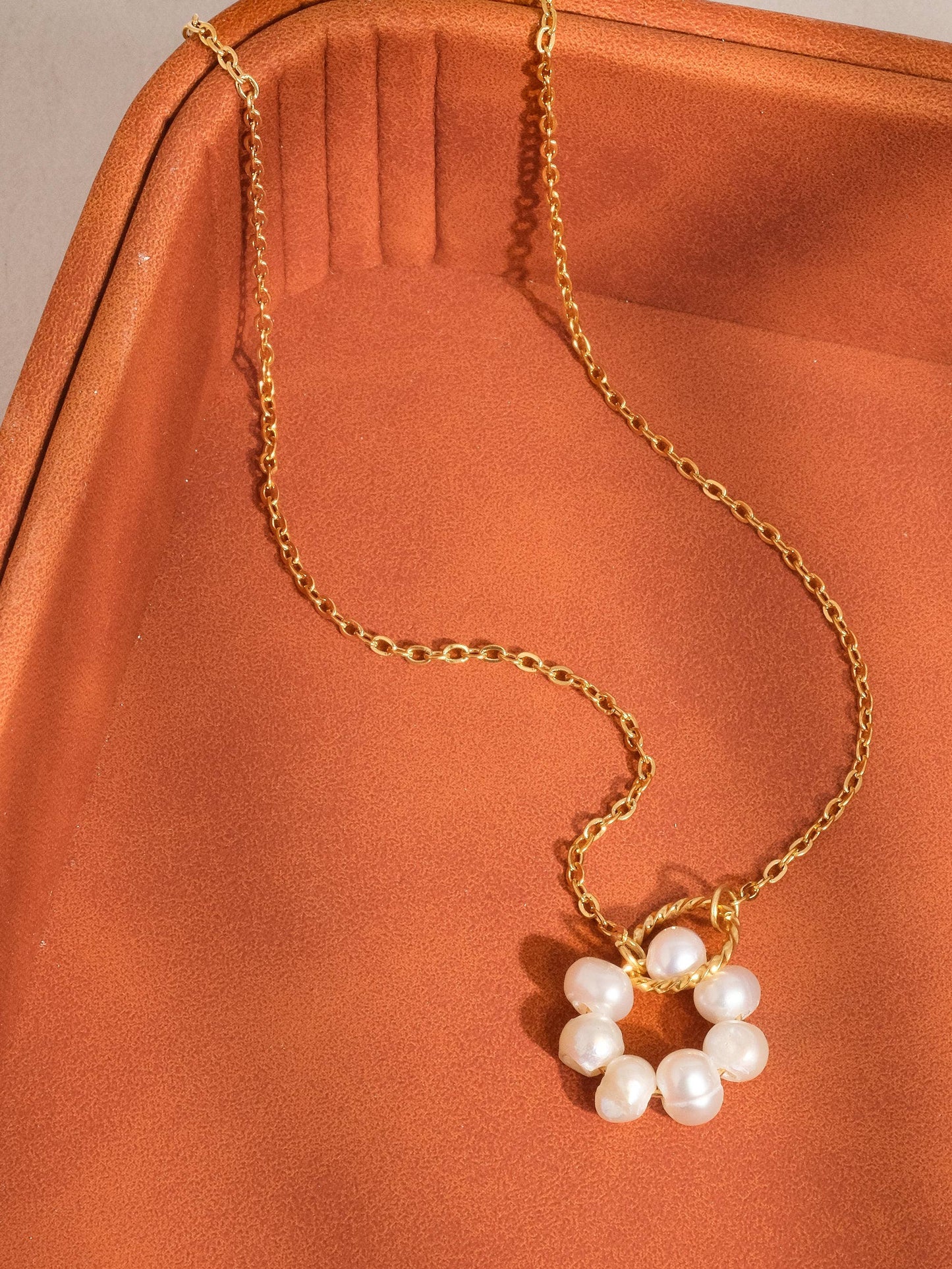 Bedelia Pearl Halo Necklace