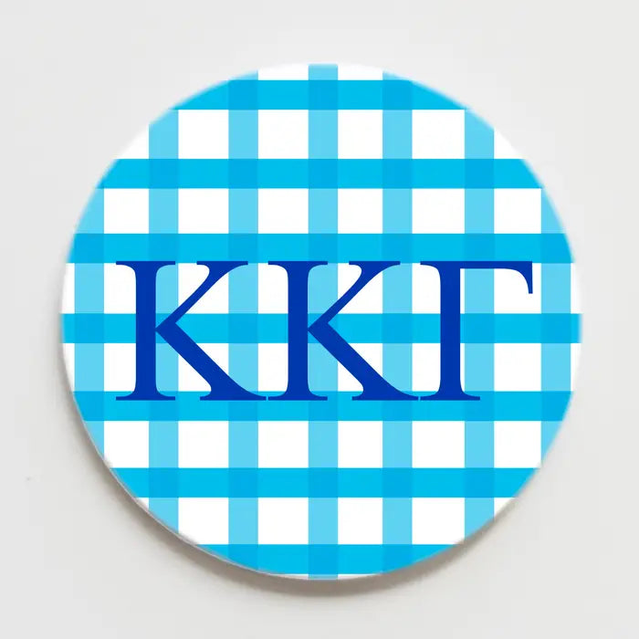 Sorority Gingham Buttons 3 inches