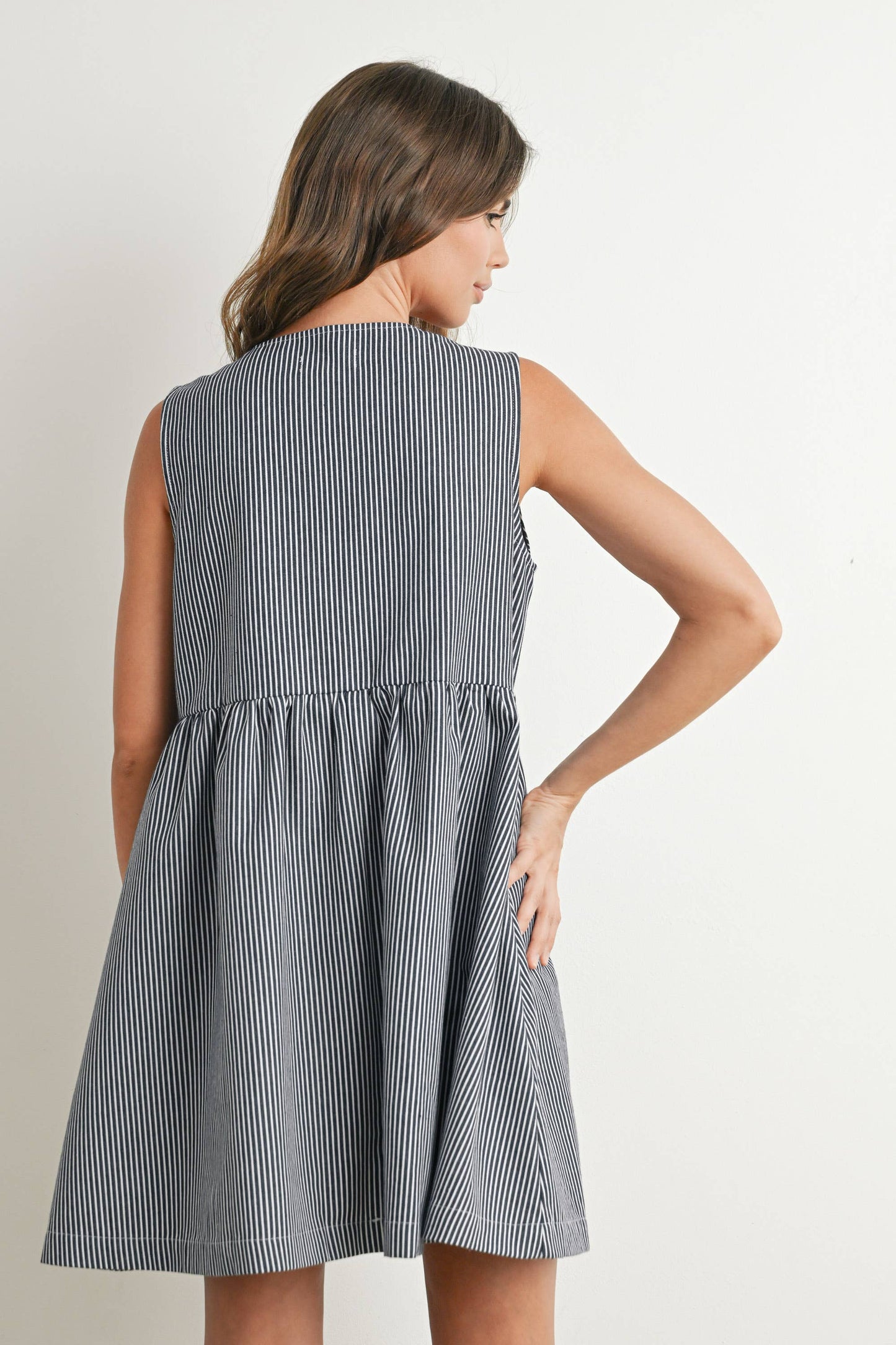 Mini Red Stripe Bowknot Dress