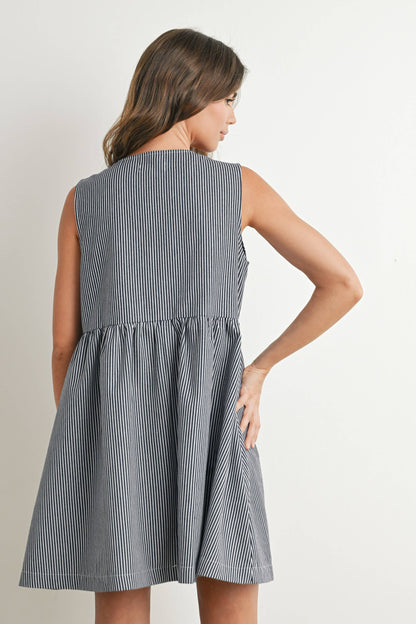 Mini Red Stripe Bowknot Dress