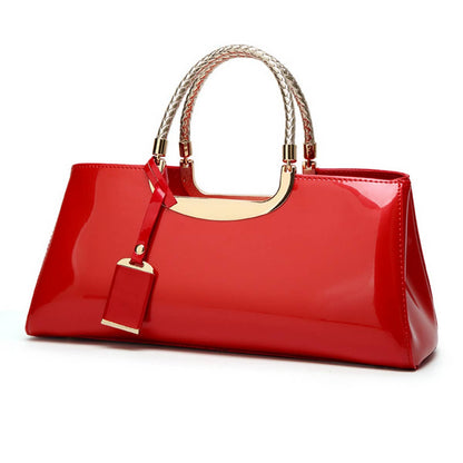 Patent Leather Tote Wine