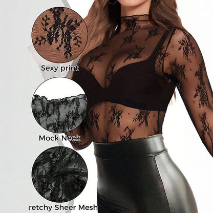 Semi Sheer Mesh Top