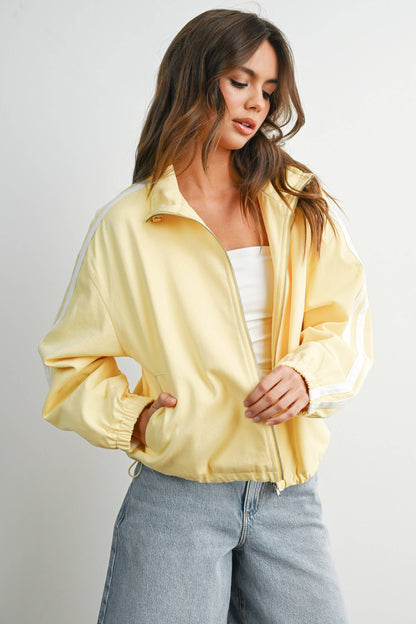 The Marina Stripe Twill Track Jacket