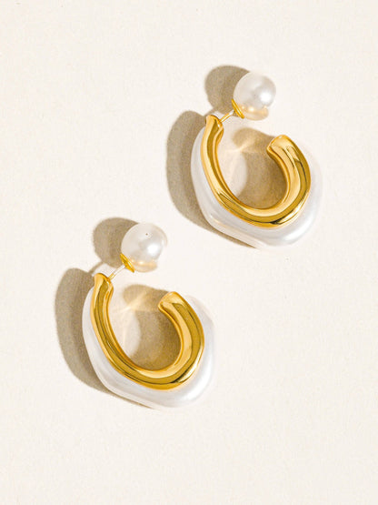 Kinsley Pearl Hoops