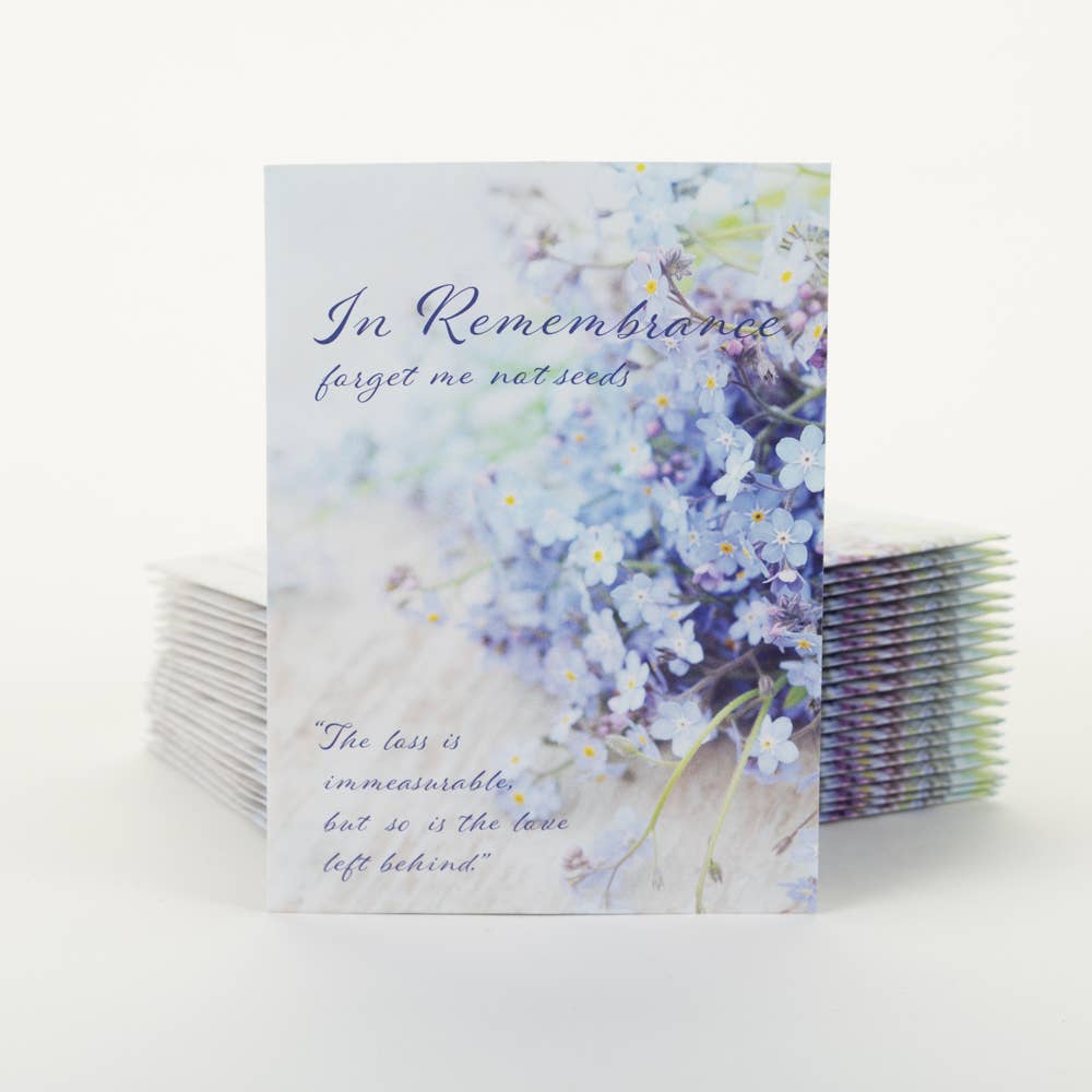 In Remembrance Love Left Behind Forget Me Not Seed Packets