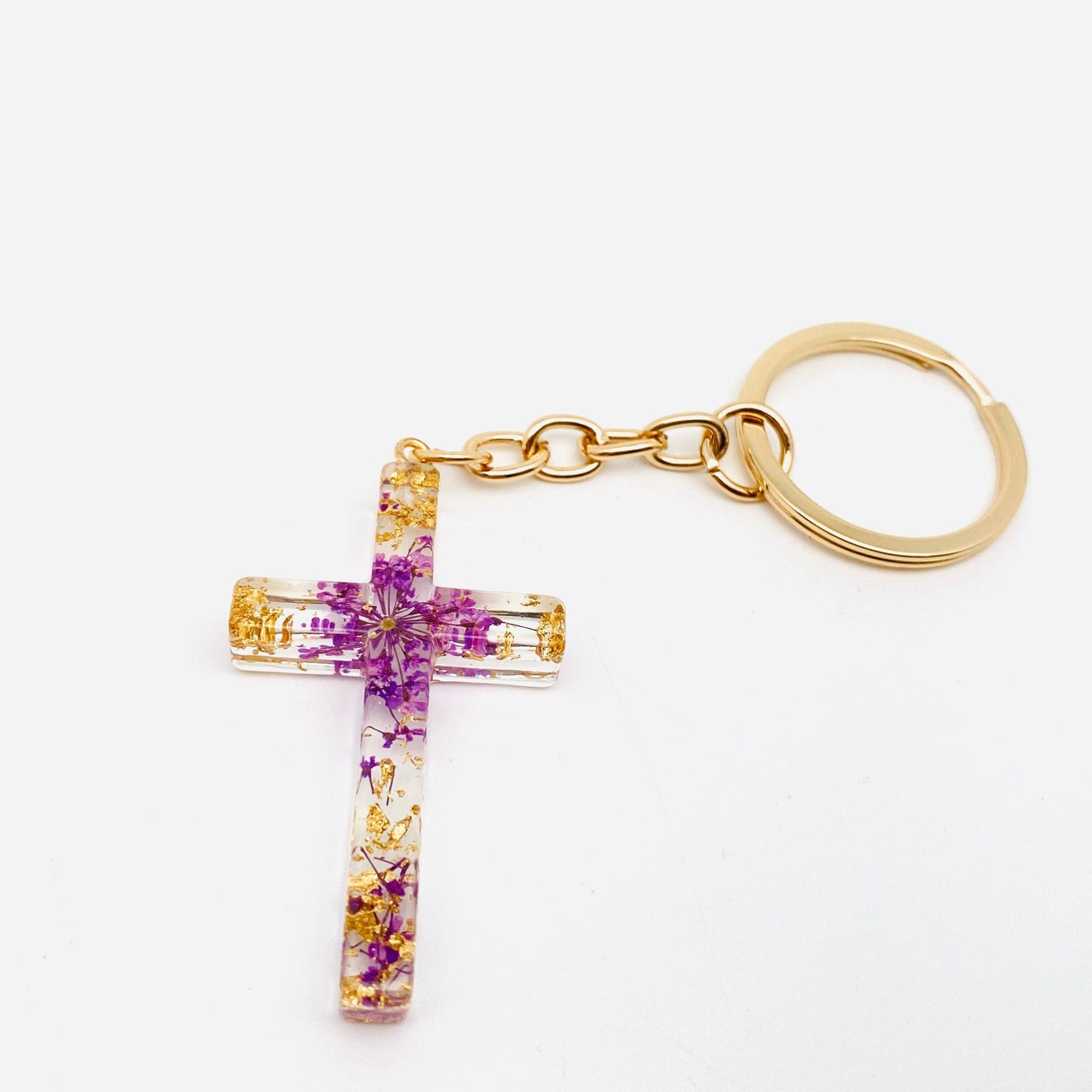 Flower Cross Keychain