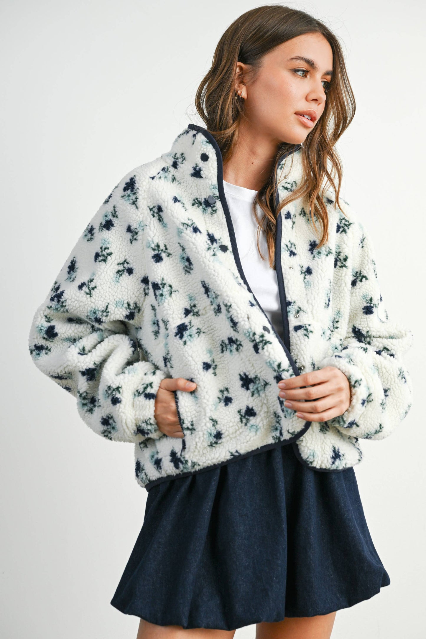 Floral Fluffy Jacket