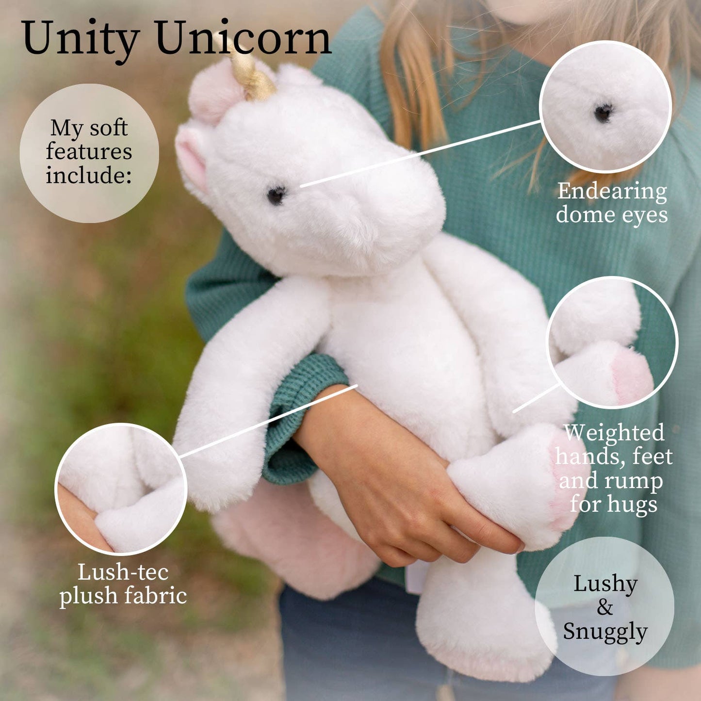 White Unicorn Plush Toy