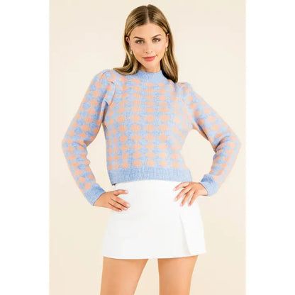 Diamond Pattern Knit Sweater