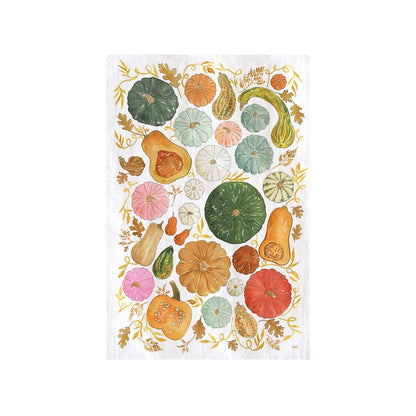 Autumn Gourds Kitchen Towel - Fall Pumpkin Tea Towel