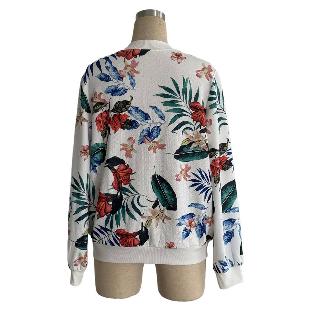 Fall Floral Print Jacket