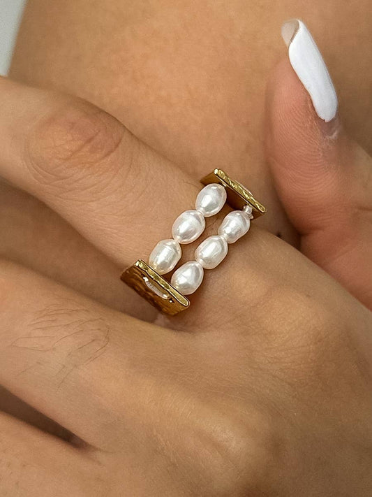 Romane Beaded Pearl Ring
