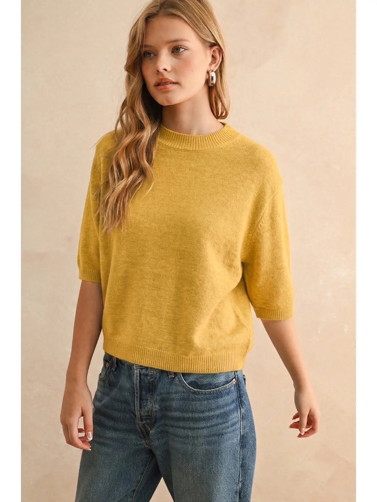 Short Sleeve Sweater Top