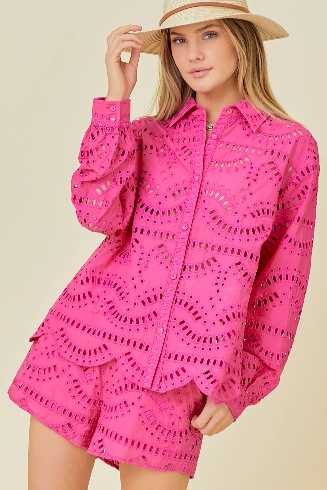 Eyelet Lace Beach Shirt