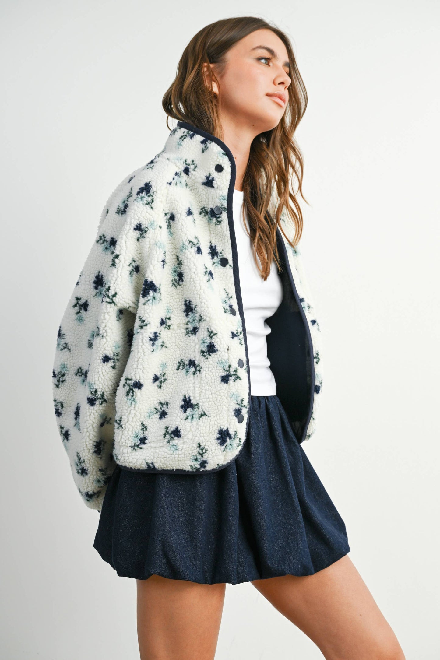 Floral Fluffy Jacket