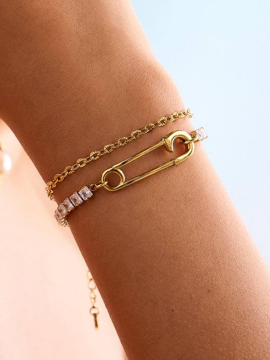 Acier Rhinestone Bracelet