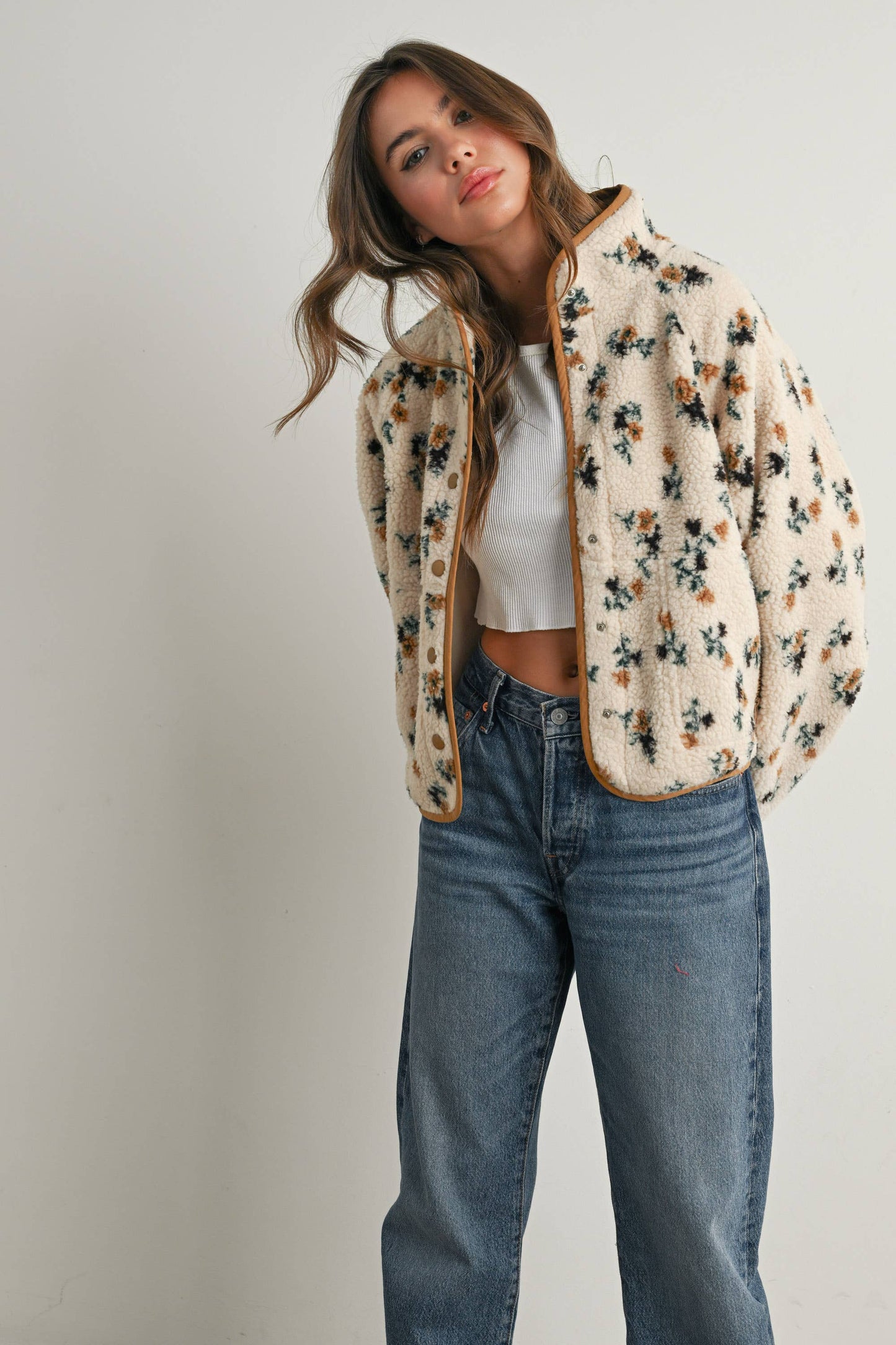 Floral Fluffy Jacket