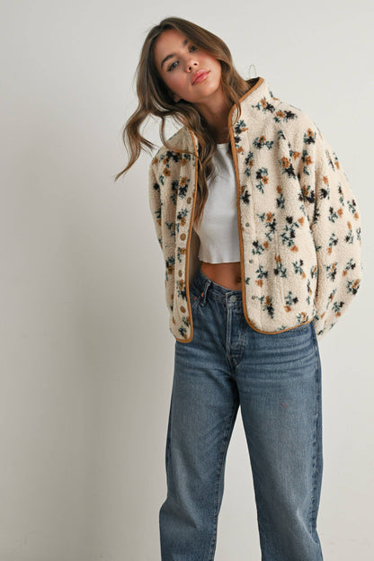 Floral Fluffy Jacket